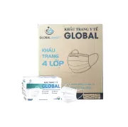 Khẩu Trang Y Tế 4 Lớp Global Mask Trắng